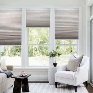 No Drill Honeycomb Shades - White, Blackout